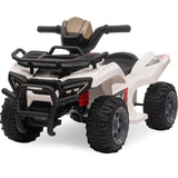 Garvee Kids ATV 4 Wheeler 6V Ride On Toy Car for Toddlers 18-48 Months White with Music, Wear-Resistant Wheels, 27.5"x16.5"x17.7" - White