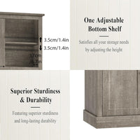 Garvee Farmhouse 71" Freestanding Pantry Cabinet with  Drawers and Adjustable Shelves, Grey