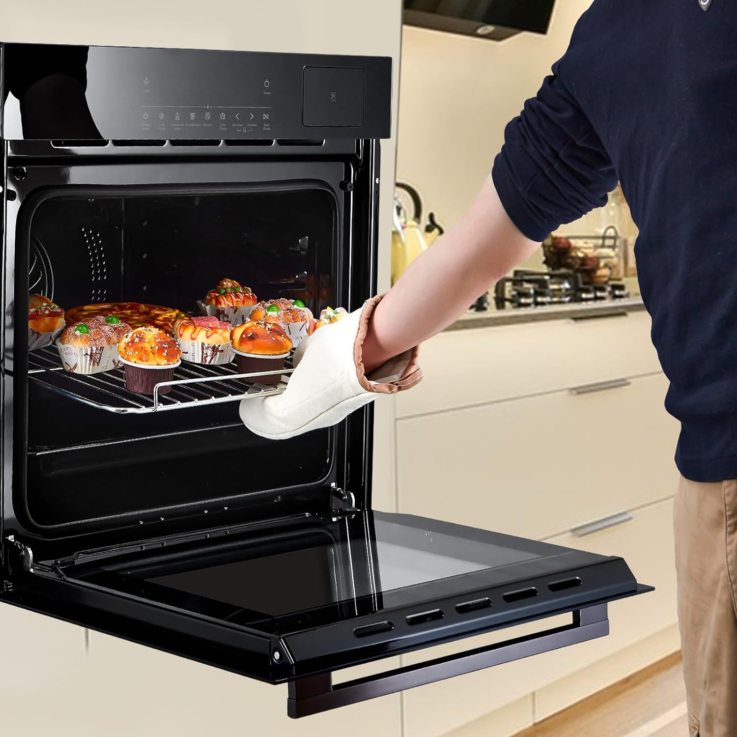 24 Inch 70L Convection Oven, Touch Control, 3D Heating,3000W