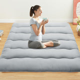 Garvee Japanese Mattress Queen Size, Floor Mattress for Adults Foldable Sleeping Mattress Pad for Floor, Tatami Mat, Camping, Grey - Grey