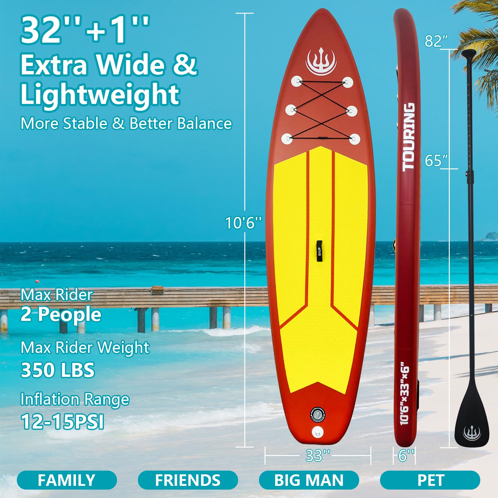 GARVEE Inflatable Paddle Board – Versatile Fun for All Water