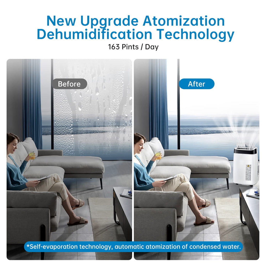 Garvee Portable Air Conditioner 10000 BTU 3-in-1 AC Remote Control Digital Display 24H Timer Dual Motor for Office Home Bedroom Dorms 450 Sq Ft