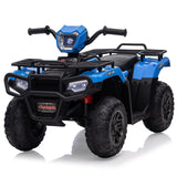 Garvee Ride - P Series: 12V Ride on ATV for Kids, Electric Vehicle for Toddlers,High/Low 2.2mph Safety Speed for Child, Forward/Backward,LED Light, Music,USB for Boys Girls Gift- Blue - Blue