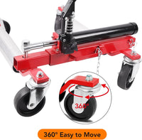PRO 4-Piece Wheel Dolly, 1500 lbs, Hydraulic Tire Jack, Ideal for Truck, RV, Trailer Positioning