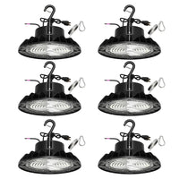 Garvee UFO Led High Bay Light, High Bay Led Shop Light 5000K Daylight, 150W, 25000 Lm, Dimmable 1-10V, Ip65 Waterproof, High Bay Light for Warehouse Factory Barn,6 PCS