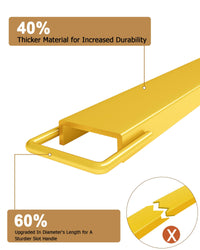 Garvee 5.5" Width Pallet Fork Extension, 4600 LBS Max Heavy Duty Steel Pallet Extensions for Forklift Truck - Yellow / 72x5.5 inch