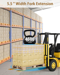 Garvee 5.5" Width Pallet Fork Extension, 4600 LBS Max Heavy Duty Steel Pallet Extensions for Forklift Truck - Yellow / 72x5.5 inch