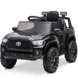 Garvee Ride - P Series: 12V Toyota Tacoma Kids Car, Spring Suspension, with LED Light - Black - Black