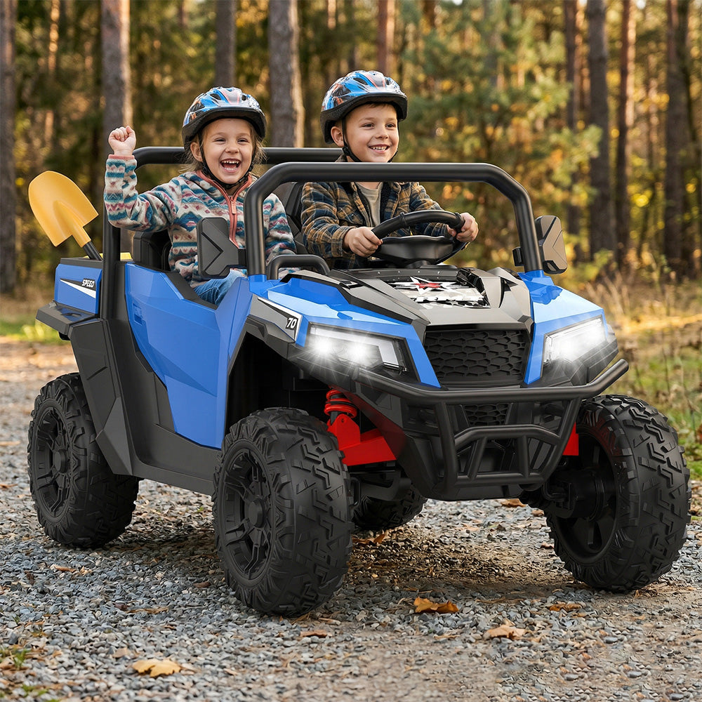 Garvee Ride - P Series: 24V Ride On Dump Truck for Big Kids, 4x4 Electric Car with Remote Control, Shovel, Bluetooth & Music, 24v Ride On Toys, Truck Car, Kids Electric Ride