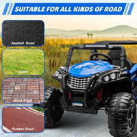 Garvee Ride - P Series: 12V Toy Electric Truck Utv with Large Wide Seat and Remote Control, Led Lights, Wireless Connection, Music, 2 Spring Suspension for 3-8 Boys & Girls
