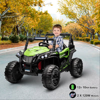 Garvee Ride - P Series: 12V Toy Electric Truck Utv with Large Wide Seat and Remote Control, Led Lights, Wireless Connection, Music, 2 Spring Suspension for 3-8 Boys & Girls