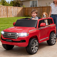 Garvee Ride - P Series: 12V Toyota Land Cruiser Kids' Car: Remote, LED, 3 Speeds, Dual 45W Motors, USB Music, Seat Belt, CPC & ASTM Approved