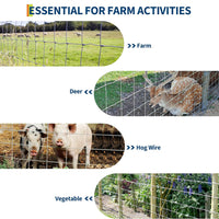 Garvee Heavy Duty 9GA Cattle Fence 4x328 FT - Thick Galvanized Steel w/Reinforced Joints for Livestock Farm Horse Protection