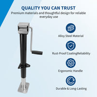 Garvee A-Frame Trailer Jack 5000 Lbs, Heavy Duty Tongue Jack with Handle & Footplate, 15" Travel, Bolt-on Trailer Jack Stand for RV, Boat, Utility Trailers & Horse