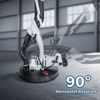 Garvee Drywall Sander, 710W Electric Sander Tool with Variable Speed 800-1700RPM, 6.6ft Dust Hose with LED Light, Extendable & Foldable Handle, 6 Pcs Sanding Discs, Carrying Bag