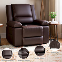 Garvee PU Leather Power Lift Recliner Chair with Massage and Heat, 8-Point Vibration, Adjustable Back and Leg Support, Electric Lift Chair Designed for Mobility Aid Elderly Relaxation, Coffee
