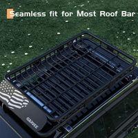 Garvee 64"x 39"x 6" Roof Rack Basket Rooftop Cargo Carrier with Extension Black Car Top Luggage Holder Universal for SUV Cars