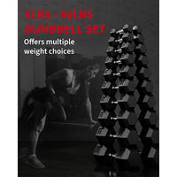 Garvee 25 LB Hex Dumbbell Set of 2 with Cast Iron Core, Rubber Encased Coating and Textured Carbon Steel Handle for Home Gym Strength Training