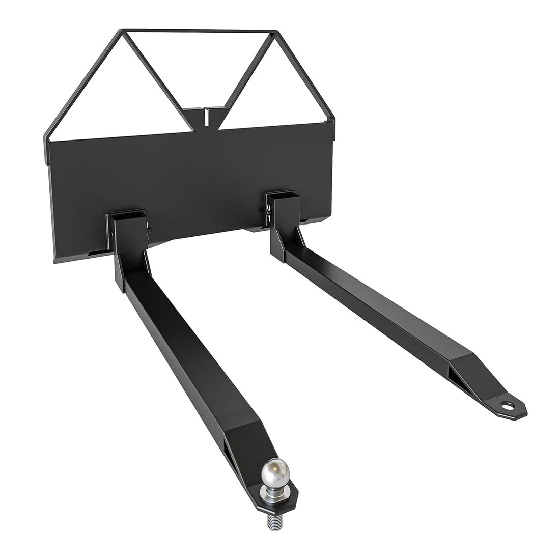 Garvee 2600 LBS Heavy Duty Pallet Forks Q235 Steel, Trailer Hitch Ball, Solid Welds, ATV & Tractor Compatible, Farm & Warehouse Use