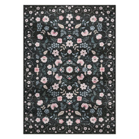 Garvee Area Rugs Washable Floral Rugs for Living Room Non Slip Low Pile Carpet for Office Bedroom Kids Room Bedside
