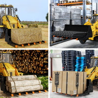 Garvee Pallet Forks Heavy Duty 58" x 31", 4000lbs Capacity, 6 Tines, Adjustable Pull-Out Bolts, Easy Install for Loaders and Skid Steers