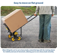 Garvee Carry Cart, Stairs, Foldable, Lightweight, Hand Truck, Dolly, 10 Wheels, Load Capacity 330.7 lbs (150 kg), Includes Auxiliary Wheels, Silent, Cargo Transportation, Commercial Use