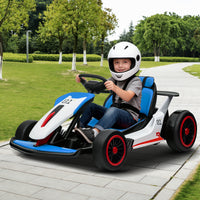 Garvee Ride - G Series: 6+,24V Drift Kart with 2X150W Strong Motor, 7AH Big Battery, Electric Pedals, Electric Go Kart Outdoor Race Toy - Blue