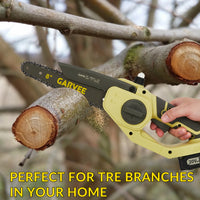 Garvee 8 Inch Mini Chainsaw - Portable Cordless Electric Handheld Chainsaw for Pruning Tree Branches, Yard, Household, and Garden, Perfect Christmas Gift for Men, Dad, Husband, and Women