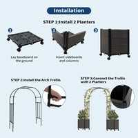 Garvee Adjustable Metal Garden Arch Trellis - Wedding Arch, Balloon Decor Stand, Climbing Plant Support, Easy Assembly for Parties & Garden