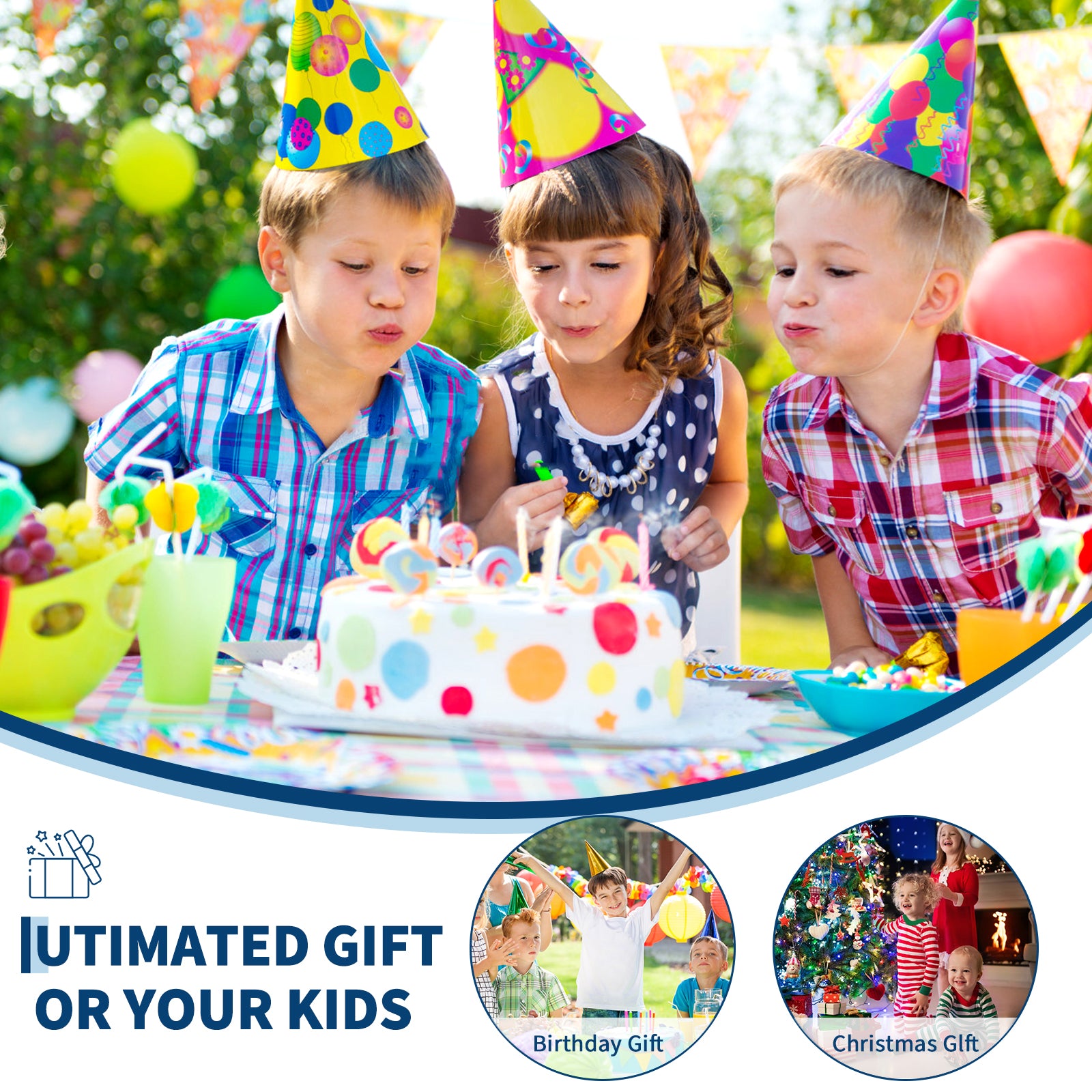 Garvee Ride - P Series: 24V 2 Seater Ride On Truck Car For Kid age 3 - 8 years, w/Remote Control, 4-Wheeler Suspension, 4x55W Powerful Engine, 4WD Battery Powered, LED Lights, Soft Braking - Black and White Mix