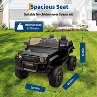 Garvee Ride P Series 24V Kids Electric Ride-On Car w/Parent Remote Control, 4WD/2WD Switch, Bluetooth Music, LED Lights & Shovel – 2-Seater Off-Road Toy for Over 3 Years, ASTM/CPSIA Certified