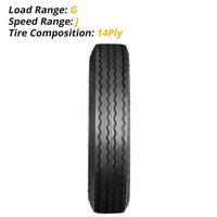 8-14.5 14PR Heavy Duty Trailer Tires, 3040Lbs Capacity