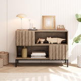 Garvee Entryway Console Table Modern Farmhouse Sofa Table with Storage Shelves & Metal Legs, MDF & Iron, 43.9" Length, Easy Assembly, Living Room Hallway