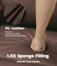 Garvee Oversized Wide Recliner Chair - Heat and Massage, PU Leather Large Manual Recliner for Adults, Ultimate Comfort Lazy Boy with 1.5X Sponge Filling and Easy Recline Mechanism for Relaxation