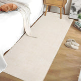 Garvee Washable 2x6 Runner Rug Solid Kitchen Hallway Entryway Non Slip Bathroom Rug Soft Long Carpet - Cream White