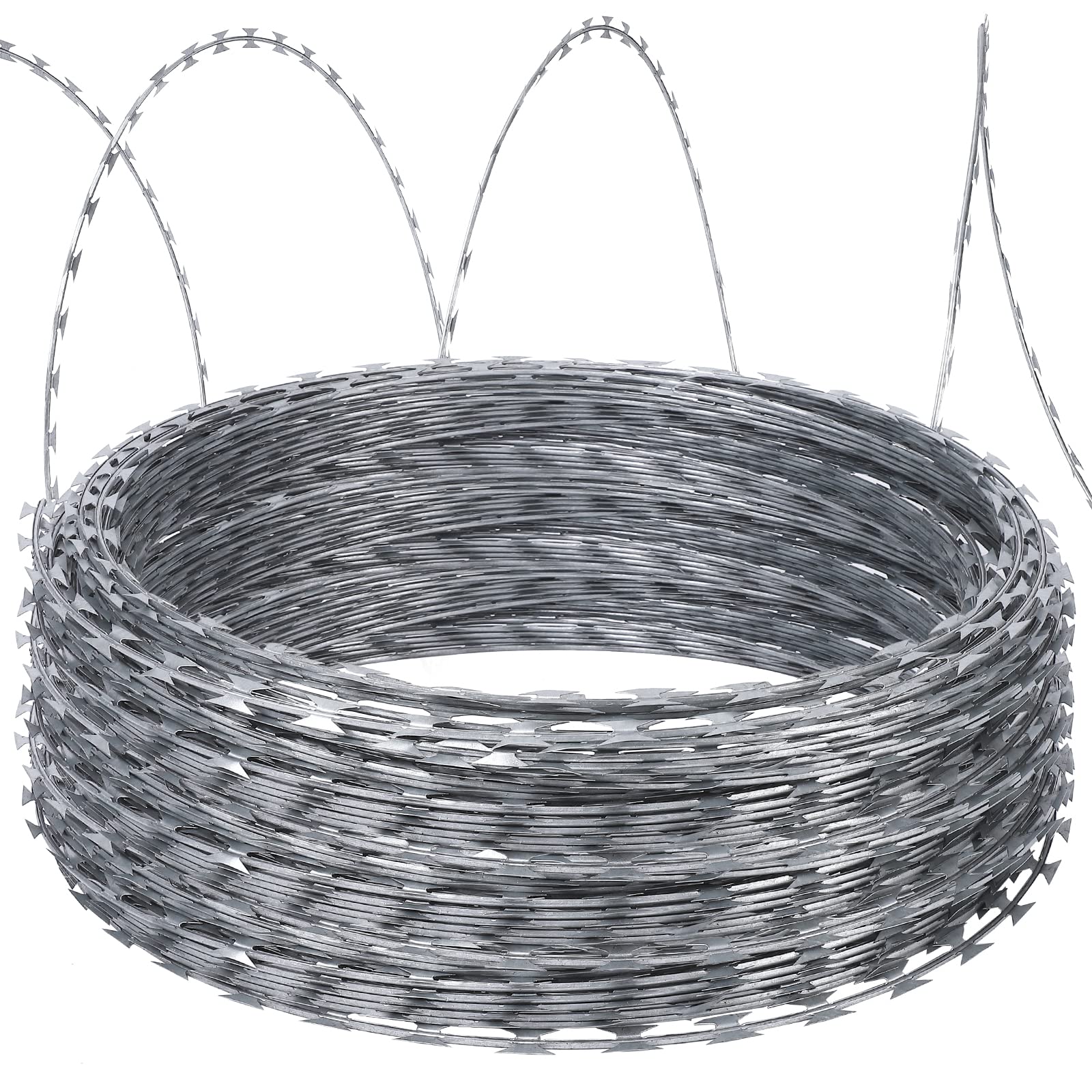 Garvee 500FT Razor Wire Fencing - 50FT Rolls of Razor Barbed Wire for
