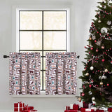 Garvee Christmas Short Curtains, Green Snow Man Christmas Window Curtains for Kitchen Living Room Bedroom Bathroom, 2 Panels Boho Xmas Home Decor Rod Pocket Half Window Cafe Curtains, 26" W x 24" L - Animals