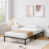 Garvee 12 Inch Twin Bed Frame No Box Spring Needed, Heavy Duty Metal Platform Bed Frame Twin Size for Bedroom Easy Assembly, Noise Free, Black, Twin - Twin