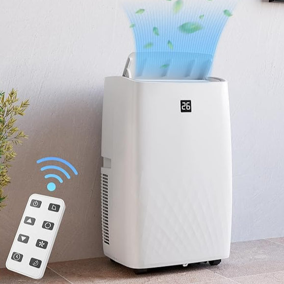 Garvee Portable Air Conditioner with Cooling and Dehumidification Function,14000 BTU Portable AC Suitable for 700 Sq.Ft Air Cooler with a Remote Control Function Easy Movement