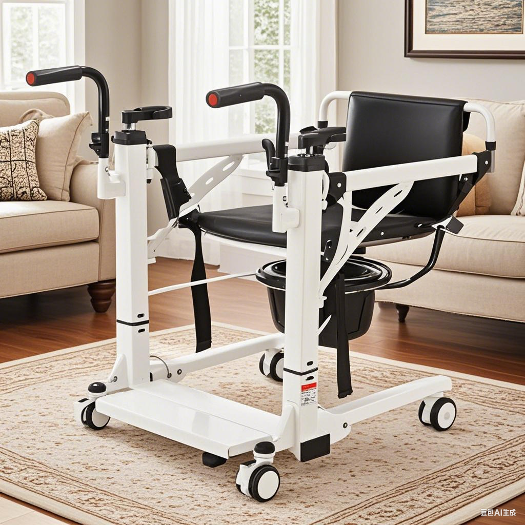 Garvee 4-in-1 Multi-Function Transfer Chair, Hydraulic Lift Mobility Solution, Shower Chair with 180° Split Seat, Portable Commode and Indoor Mobility System, Versatile Home Seating