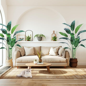 Garvee Set of 2 6FT Artificial Bird of Paradise Plant Fake Palm Tree with 17 Trunks for Indoor Outdoor