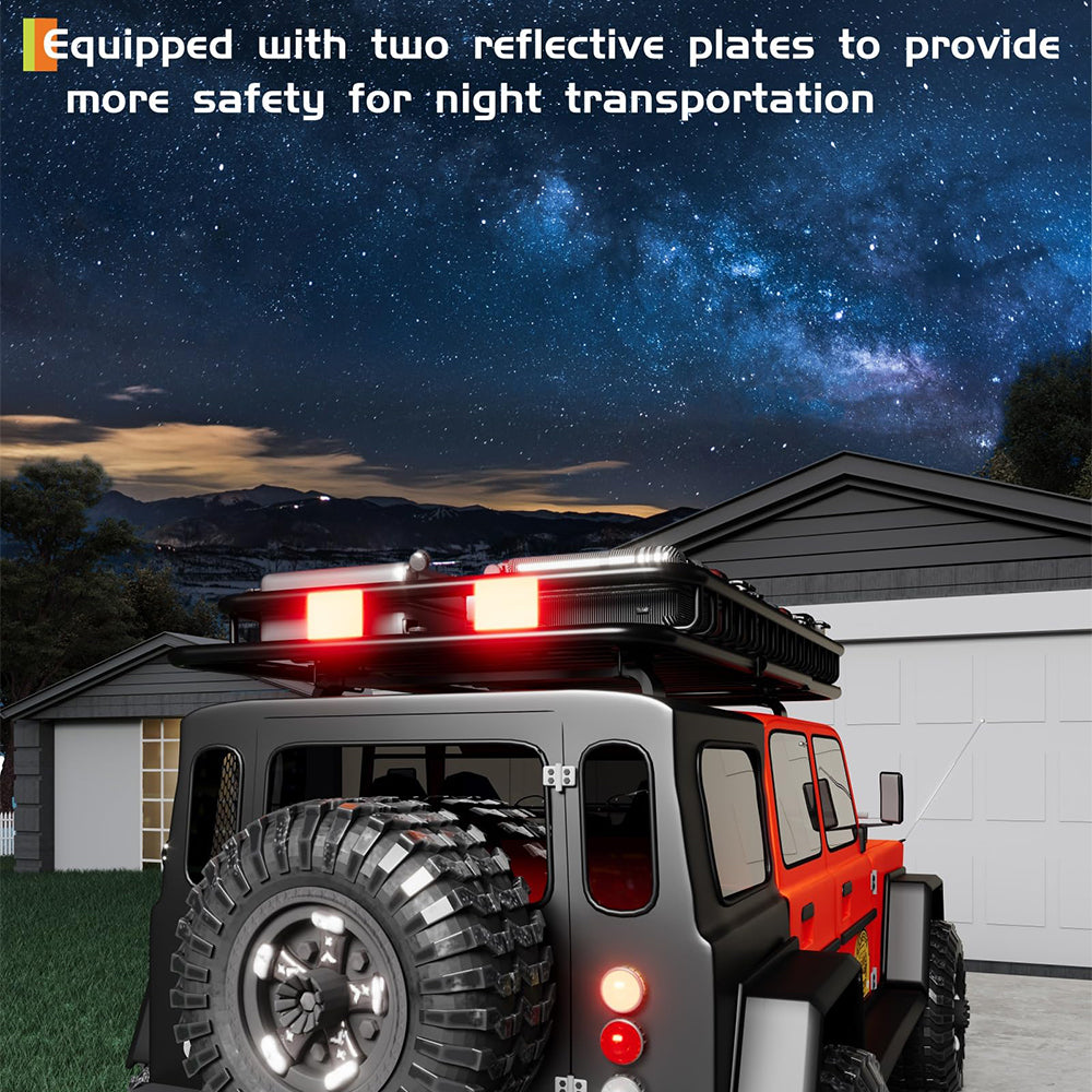 Garvee 51" x 36" Universal Roof Rack Basket With Waterproof Luggage Bag and Combination Lock For SUVs Trucks Vehicles, 200 Lbs Capacity, Black