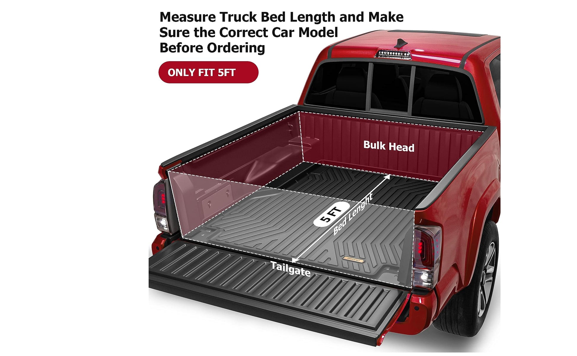 Tri-Fold Tonneau Cover for 2016-2023 Tacoma SR5 5ft Bed