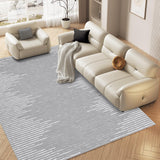 Garvee Washable Rugs 4x6 Geometric Diamond Stripes Area Rug for Living Room Contemporary Distressed Area Rug for Bedroom Modern Office Rug Low Pile Neutral Soft Nursery Rug Grey - Gray