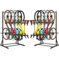 Garvee Freestanding Bike Rack 5 Bikes Capacity 400LBS Vertical Storage Stand Garage Indoor Organizer Black