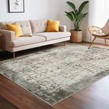 Garvee Modern Abstract Living Room Rug 10x13 Ultra Large Washable Floor Carpet Distressed Camel - Taupe