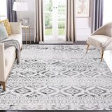 Garvee 9x12 Area Rug Vintage Washable Boho Living Room Low Pile Grey - Gray