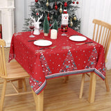 Garvee Christams Tablecloth 54x90 Inches for Rectangle Tables White Christams Decor for Table Waterproof Indoor Outdoor Table Cover for Party Chrismtas Party Decorations for Kitchen Home Party Decor - White
