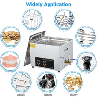 360W 15L Ultrasonic Cleaner with Timer & Heater for Jewelry