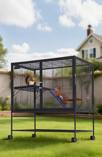 Garvee Metal Small Animal Cage, 39"H Multi-Level Ferret Cage for Small Animals - Large Hamster Cage with Removable Ramp, Removable Tray for Chinchilla, Rabbit, Guinea Pigs, Hedgehog, Gerbil